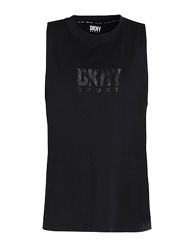DKNY T-shirt Black 58% Cotton, 38% Modal, 4% Elastane