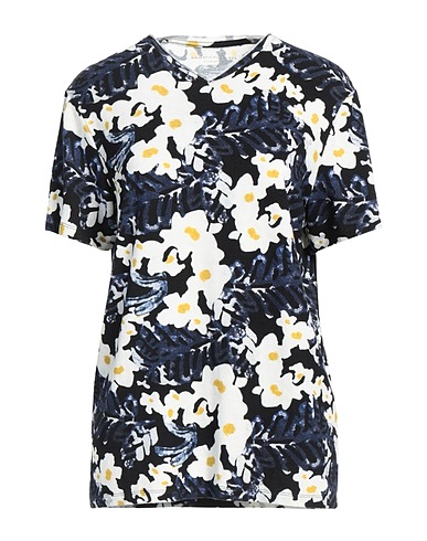 MAJESTIC FILATURES T-shirt Midnight blue 67% Viscose, 28% Linen, 5% Elastane