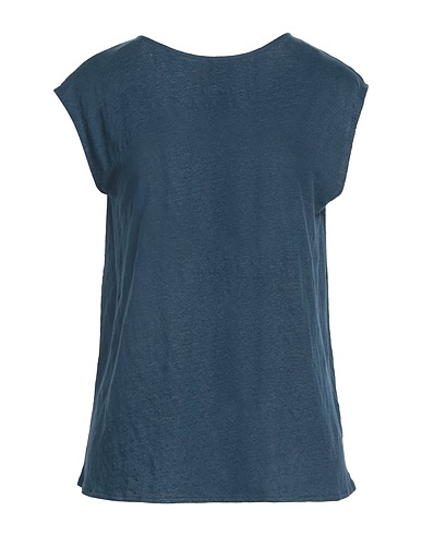 MAJESTIC FILATURES Top Navy blue 94% Linen, 6% Elastane