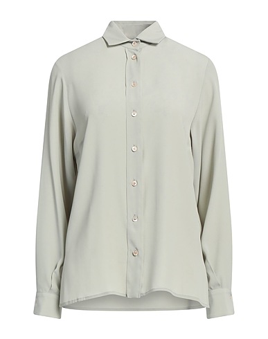 ELEVENTY Solid color shirts & blouses Sage green 63% Acetate, 37% Silk