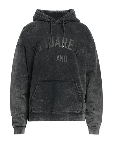DSQUARED2 Hooded track jacket  Midnight blue 100% Cotton, Elastane
