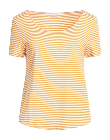 GIORGIA ZAMPONI T-shirt Giallo ocra 95% Viscosa, 5% Elastan