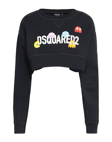 DSQUARED2 Sweatshirt Schwarz 100% Baumwolle
