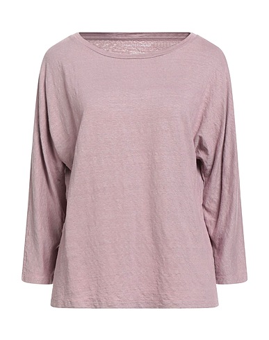 MAJESTIC FILATURES T-shirt Pink 94% Linen, 6% Elastane