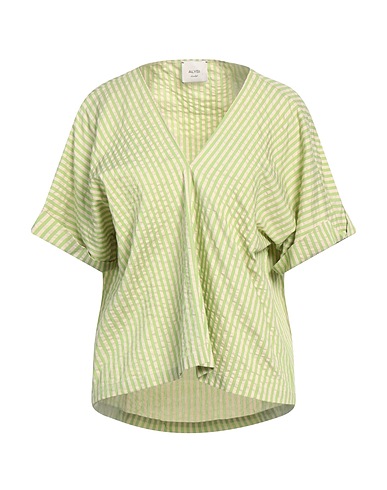 ALYSI トップス グリーン コットン 45% / レーヨン 44% / シルク 11%