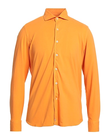 SONRISA Solid color shirt Orange 97% Cotton, 3% Elastane