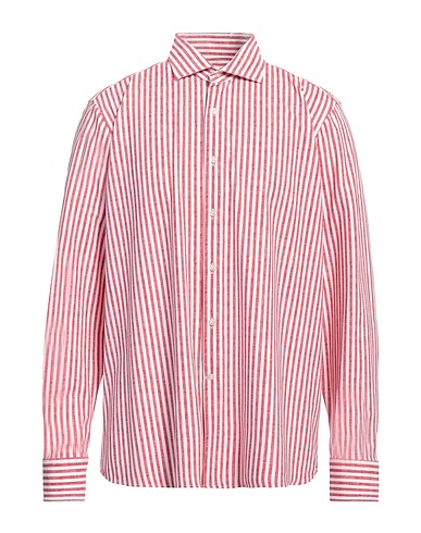 GHIRARDELLI Striped shirt Brick red 70% Polyamide, 30% Elastane