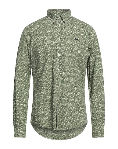 HARMONT & BLAINE Camicia fantasia Verde militare 100% Cotone