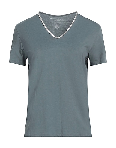MAJESTIC FILATURES T-shirt Grigio 67% Lyocell, 33% Cotone, Cristallo Swarovski®