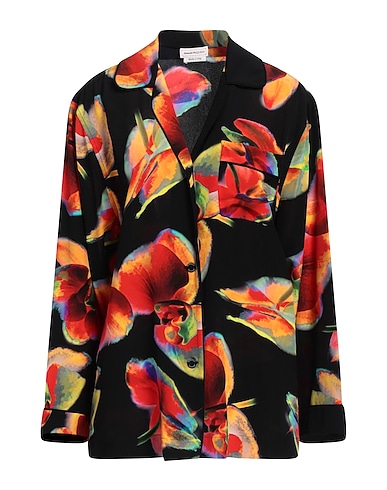 MCQUEEN Floral shirts & blouses NERO 100% Silk