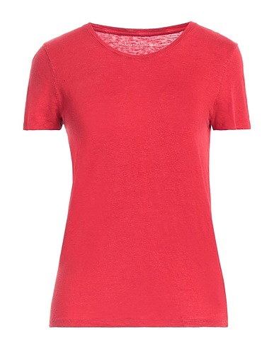 MAJESTIC FILATURES T-shirt Rosso 94% Lino, 6% Elastan