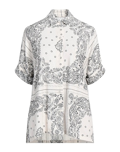 MAJESTIC FILATURES Patterned shirts & blouses Off white 67% Viscose, 28% Linen, 5% Elastane