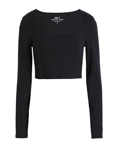 ONLY Top Black 95% Cotton, 5% Elastane