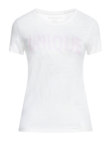 MAJESTIC FILATURES T-shirt White 94% Linen, 6% Elastane