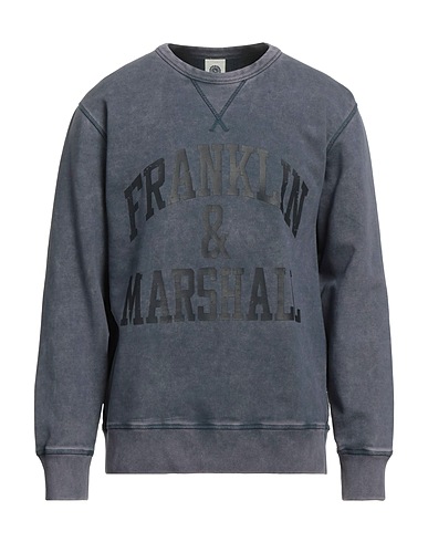 FRANKLIN & MARSHALL Sweatshirt Slate blue 100% Cotton