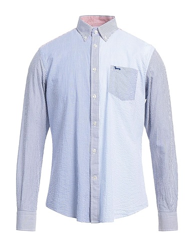 HARMONT & BLAINE Striped shirt Sky blue 100% Cotton