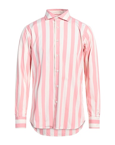BAGUTTA Striped shirt Pink 100% Cotton