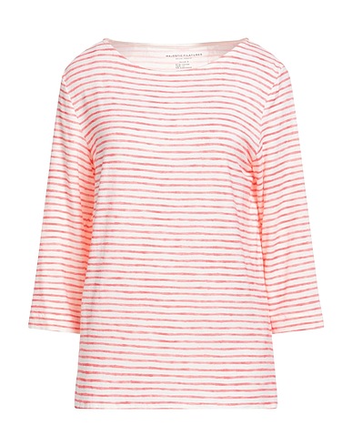 MAJESTIC FILATURES T-shirt Ivory 67% Viscose, 28% Linen, 5% Elastane