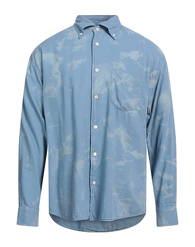 GANT x WRANGLER Shirts Blue 91% Cotton, 9% Wool