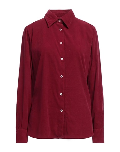 BAGUTTA Solid color shirts & blouses Garnet 100% Cotton