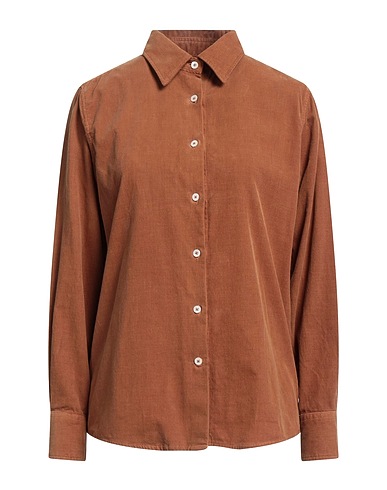 BAGUTTA Solid colour shirts & blouses Brown 100% Cotton
