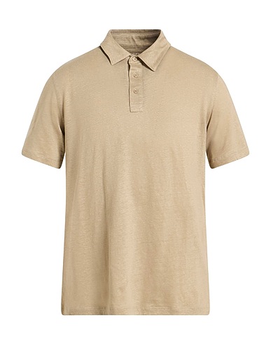 MAJESTIC FILATURES Polo shirt Khaki 94% Linen, 6% Elastane