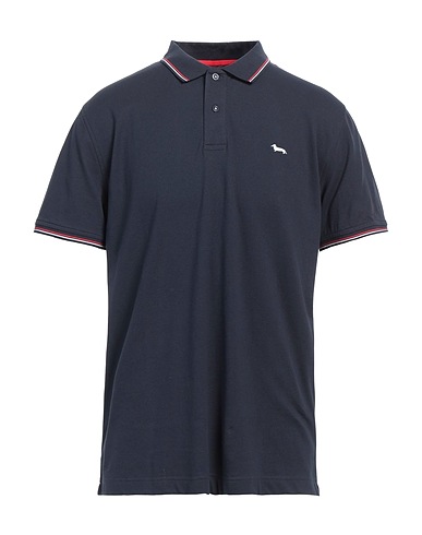 HARMONT & BLAINE Polo shirt Midnight blue 95% Cotton, 5% Elastane