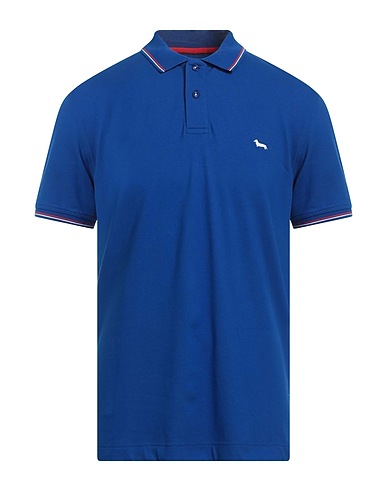HARMONT & BLAINE Polo shirt Blue 95% Cotton, 5% Elastane