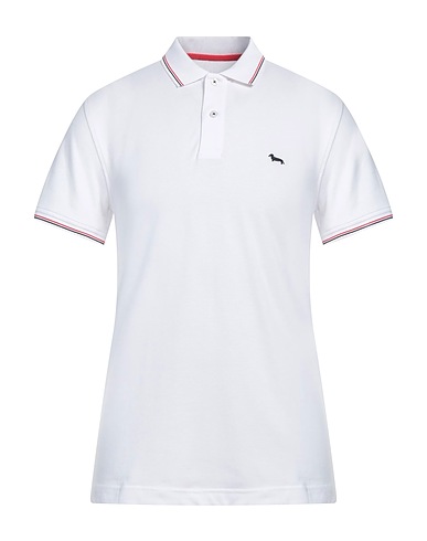 HARMONT & BLAINE Polo shirt White 95% Cotton, 5% Elastane