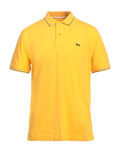 HARMONT & BLAINE Polo shirt Yellow 95% Cotton, 5% Elastane