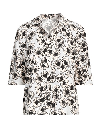 MAJESTIC FILATURES Floral shirts & blouses Off white 94% Cotton, 6% Elastane