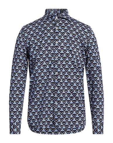 SONRISA Patterned shirt Light blue 100% Cotton