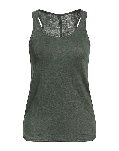 MAJESTIC FILATURES Tank top Military green 94% Linen, 6% Elastane