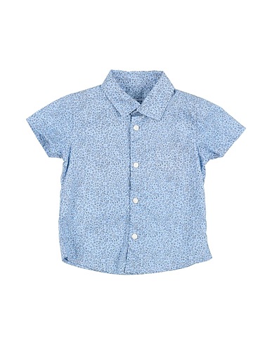 MAYORAL Patterned shirt Sky blue 100% Cotton