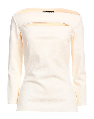 CHIARA BONI LA PETITE ROBE Top Ivory 72% Polyamide, 28% Elastane