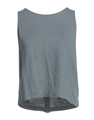 MAJESTIC FILATURES Top Azul pastel 94% Lino, 6% Elastán