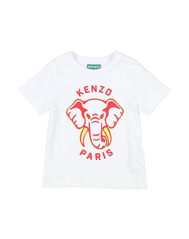 KENZO KIDS T-shirt White 100% Cotton, Elastane