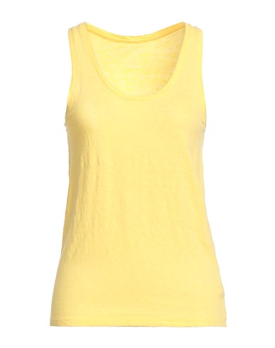 MAJESTIC FILATURES Camiseta de tirantes Amarillo 94% Lino, 6% Elastán