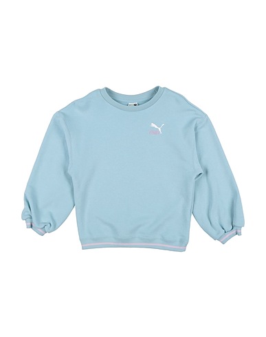 PUMA Sweatshirt CLASSICS MATCH POINT Crew TR G
 Sky blue 68% Cotton, 32% Polyester, Elastane