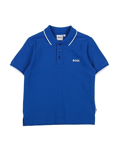 BOSS Polo shirt Bright blue 100% Cotton