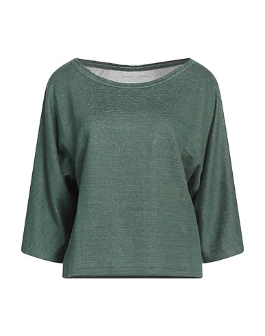 MAJESTIC FILATURES T-shirt Verde smeraldo 100% Lino