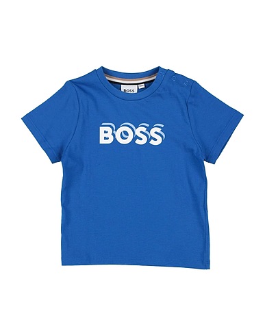 BOSS T-shirt Blue 100% Cotton, Elastane