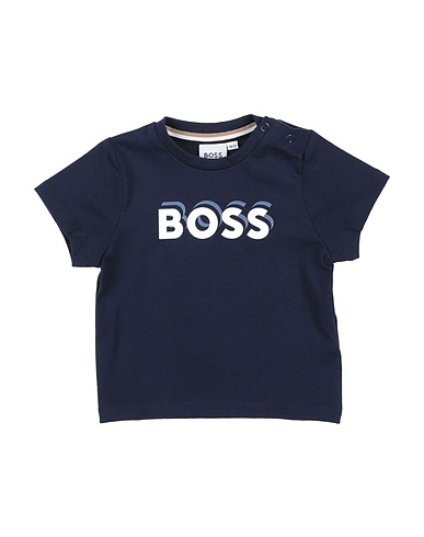 BOSS T-shirt Midnight blue 100% Cotton, Elastane