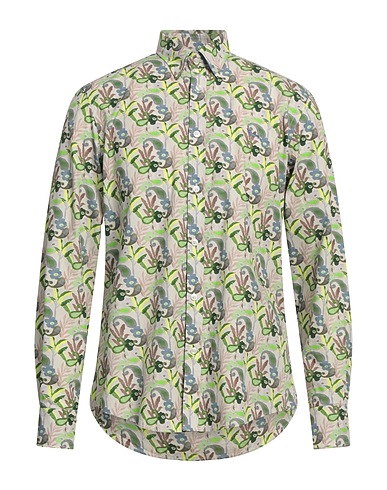 HARMONT & BLAINE Patterned shirt Light green 100% Cotton