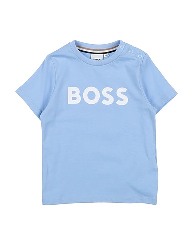 BOSS T-Shirt Himmelblau 100% Baumwolle, Elastan