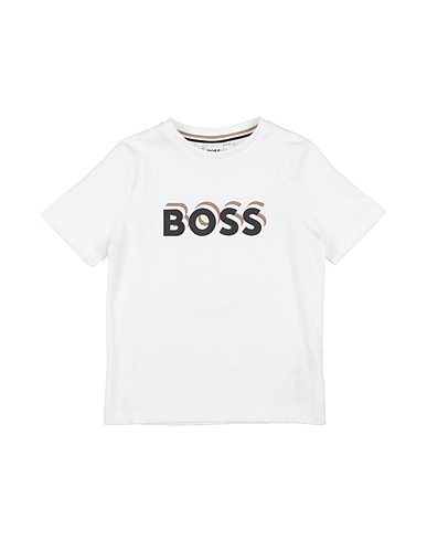 BOSS T-shirt Bianco 100% Cotone, Elastan