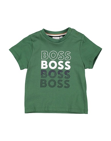 BOSS T-shirt Green 100% Cotton, Elastane