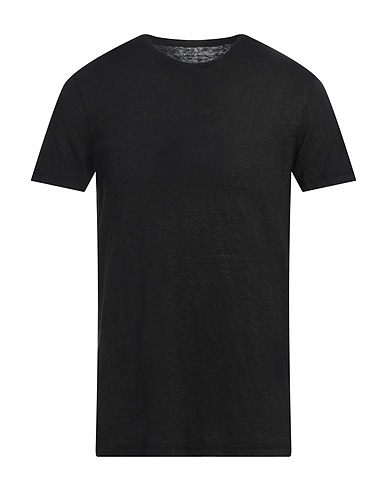 MAJESTIC FILATURES ベーシックTシャツ ブラック リネン 96% / ポリウレタン 4%