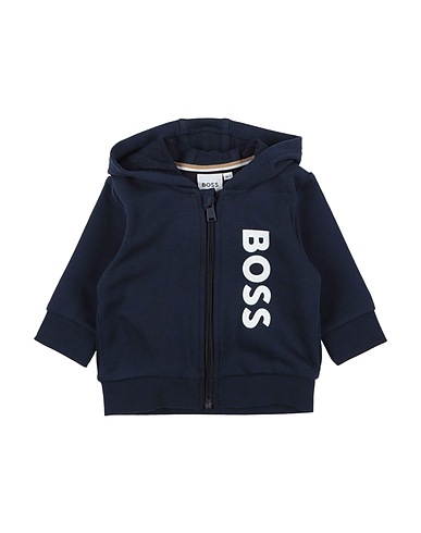 BOSS Hooded track jacket  Midnight blue 87% Cotton, 13% Polyester