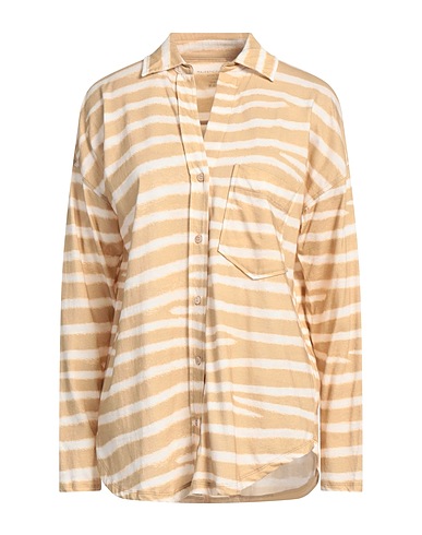 MAJESTIC FILATURES Patterned shirts & blouses Sand 100% Cotton